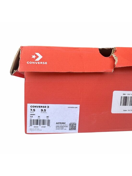 ⭐Converse Chuck 70 De Luxe Heel Platform Knit 7.5 Men Shoes Egret Boots A07535C⭐
